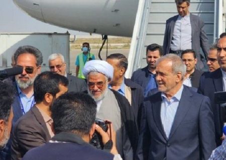 رئیس جمهور پزشکیان وارد هرمزگان شد
